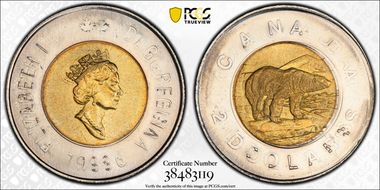 1996 $2 German Planchet MS65