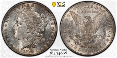 1878-S $1 VAM 50 Lava Wing AU58