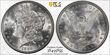 1886 $1 MS65+