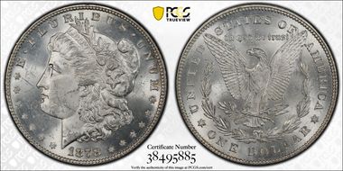 1878 7TF $1 Reverse of 1878 MS63