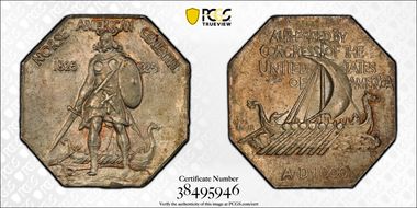 1925 AR Medal Norse American, Thick MS64