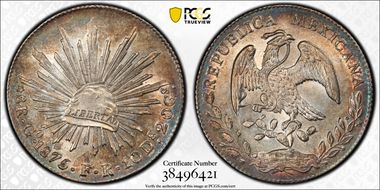 1875-Go FR 8 R Go55 MS62