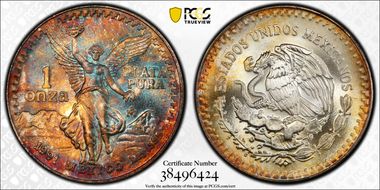1991-Mo Onza Libertad Ag T1 - PLATA PURA MS67