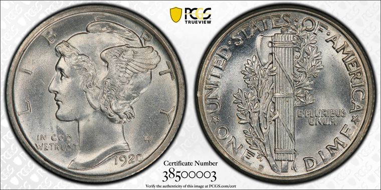 Cert 38500003 - Coin Image