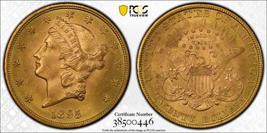 1895 $20 MS64+
