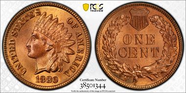 1880 1C MS66RB