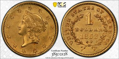 1853 G$1 AU55