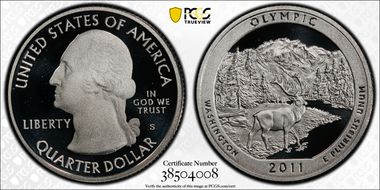 2011-S 25C Olympic NP - Silver PR70DCAM