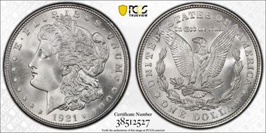 1921 $1 Morgan MS67