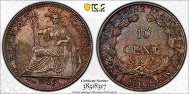 1929-A 10C Lec-169 AU58