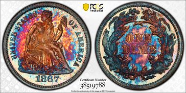 1867 10C MS67