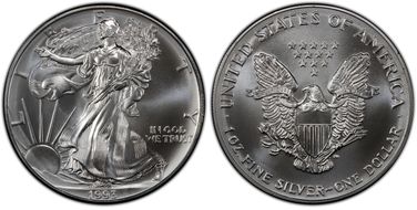 1993 $1 Silver Eagle MS70
