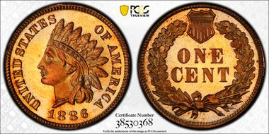 1886 1C Type 1 PR67RD