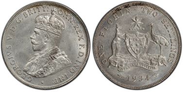 1934(m) Florin MS64