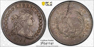 1796 $1 Large Date, Small Letters VF35
