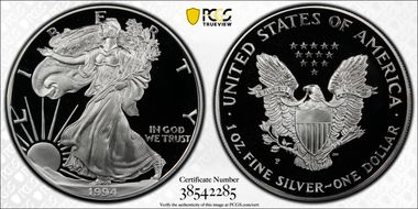 1994-P $1 Silver Eagle PR69DCAM