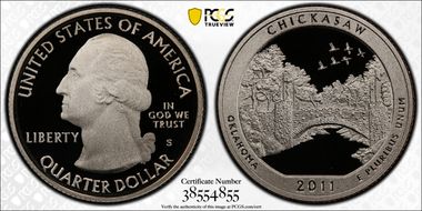 2011-S 25C Chickasaw NP PR70DCAM