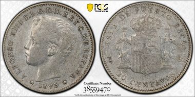 1895-PG V 20C KM-22  Ag XF45