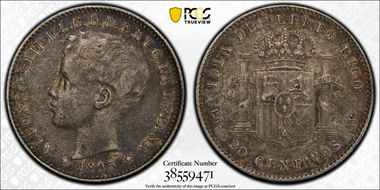 1895-PG V 20C KM-22  Ag XF45