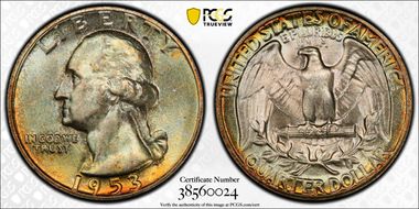 1953 25C MS67