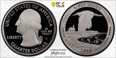 2018-S 25C Block Island NP PR70DCAM