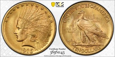 1915 $10 MS65+