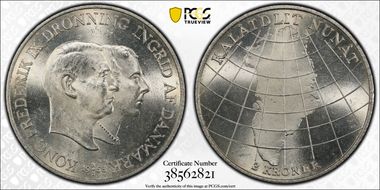 1953-NS 2 Kr Greenland MS63