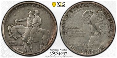1925 50C Stone Mountain VF30