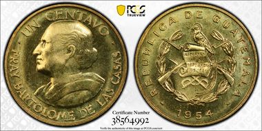 1954 1C Large Bust KM-259 SP64