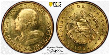 1954 1C Large Bust KM-259 SP65
