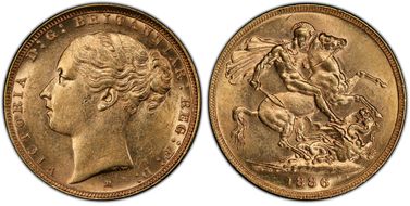 1886-M Sov S-3857C St. George AU58