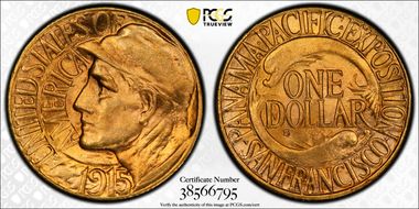 1915-S G$1 Panama-Pacific MS65