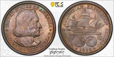 1893 50C Columbian MS66