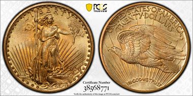 1914 $20 MS65+