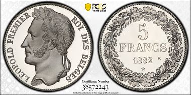 "1832"(2004) 5 Fr GR-BR3963 Restrike Ag PR69DCAM