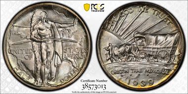 1939-D 50C Oregon MS68+