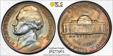 1940-S 5C MS66FS