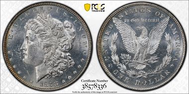 1878 8TF $1 VAM 21, Broken R&B MS62