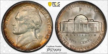 1942-P 5C Silver MS66