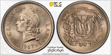1967 10C MS66
