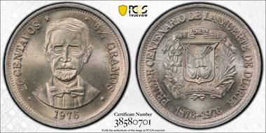 1976 25C Juan Pablo Duarte MS66