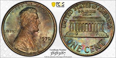 1970-S 1C Large Date MS63BN