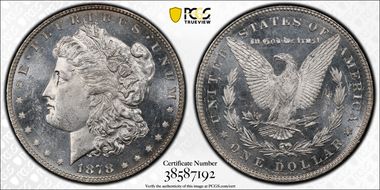 1878 7TF $1 R78 VAM 80 Weak LIB MS63PL