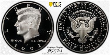2002-S 50C Silver PR70DCAM