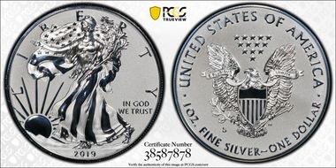 2019-S $1 Silver Eagle Enhanced Rev PR First Strike PR69