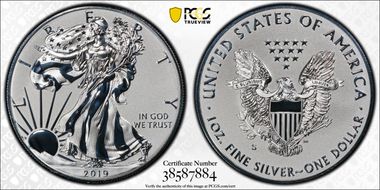 2019-S $1 Silver Eagle Enhanced Rev PR First Strike PR70