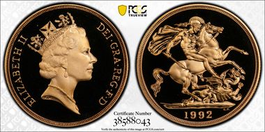 1992 £2 S-SD2 St. George PR70DCAM