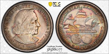 1892 50C Columbian MS67+