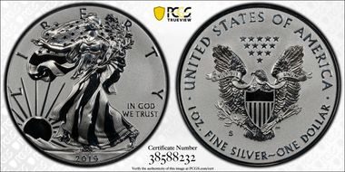 2019-S $1 Silver Eagle Enhanced Rev PR First Strike PR69
