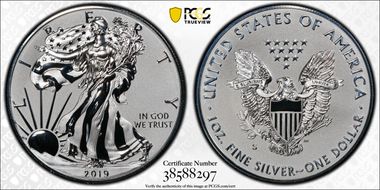 2019-S $1 Silver Eagle Enhanced Rev PR First Strike PR69